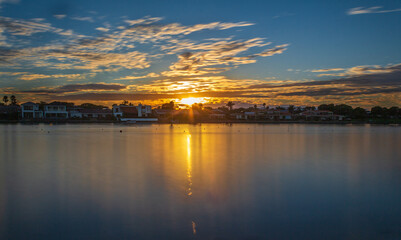 Fototapeta premium Sunrise over West Lakes