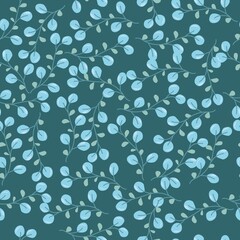 bright pattern of simple flowers. seamless pattern of plants in pastel colors. vector illustration drawn in cartoon style isolated on white background