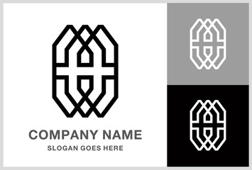 Monogram Letter MW Business Company Vector Logo Design