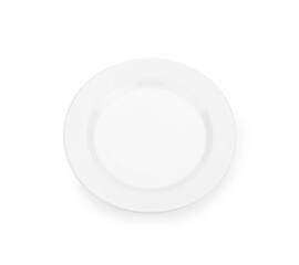 Empty plate. Isolated on white background. View from above