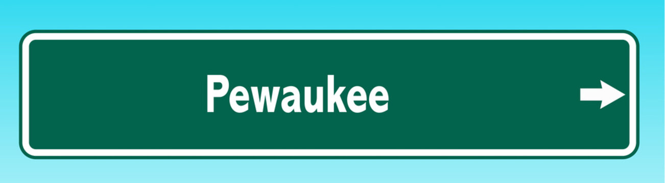 Pewaukee Road Sign