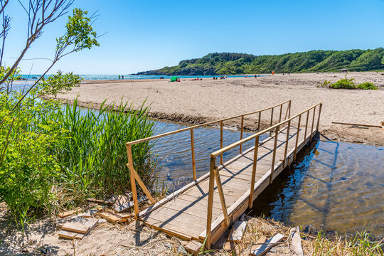Sunny day at Silistar beach in Bulgaria