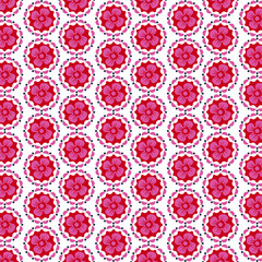 Vector seamless pattern with lettering Happy Easter and mandala shape. Perfect texture for your Easter printing and textile design, paper, fabric, book cover, web and magazine pages background.