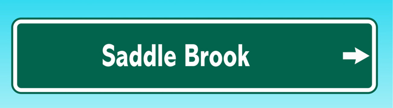 Saddle Brook Road Sign