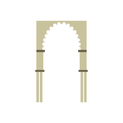 vector icon, arch of real alcazar in seville