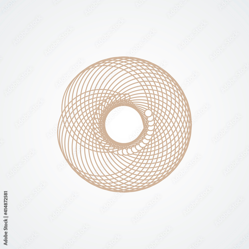 Aufkleber circle connect twirl for banner design. abstract art template. futuristic design. digital technology