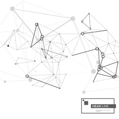 Vector creative idea molecule network. Connection modern design. Business technology concept. Vector design template