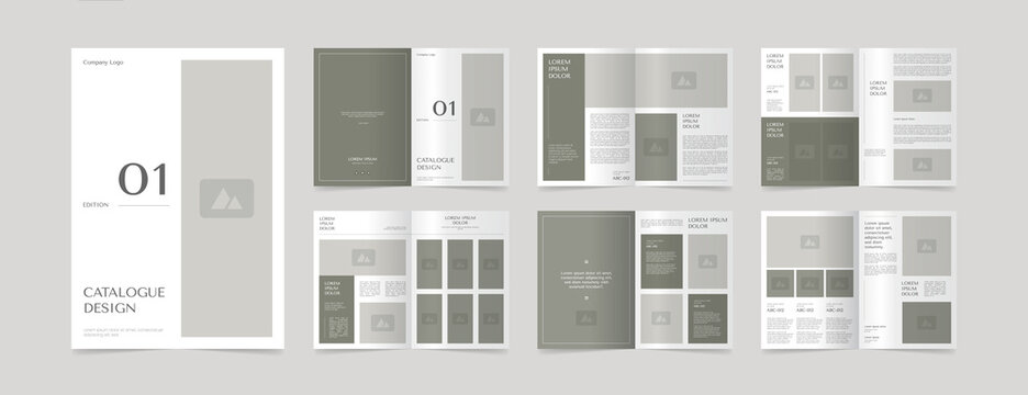 modern green catalogue layout design template