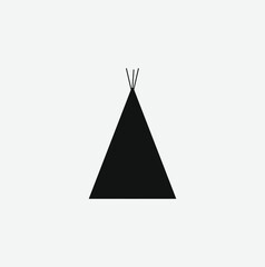 vector icon, tipi indians hut