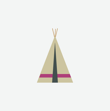 vector icon, tipi indians hut