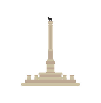 icon vector, of monument to the "torico" in teruel Spain