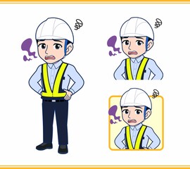 工事現場にいる誘導員