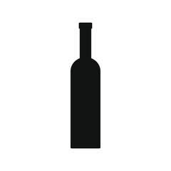 vector icon, bottle of wine