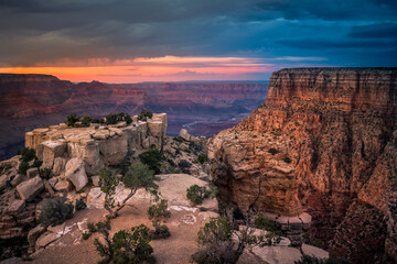 Stormy Sunset in the Distance, Grand Canyon National Park, Arizona
