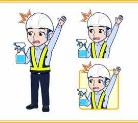 工事現場にいる誘導員