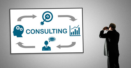 Consulting concept on a whiteboard