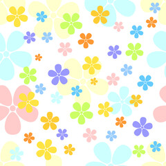 Seamless Floral Pattern of flowers vector illustration. Plant background for fashion, wallpapers, print.