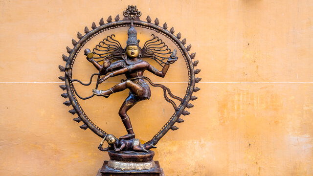 Nataraja is a depiction of the Hindu god Shiva as the cosmic ecstatic  dancer Stock Photo | Adobe Stock