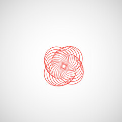 Abstract vector spiral background. Twirl circles design