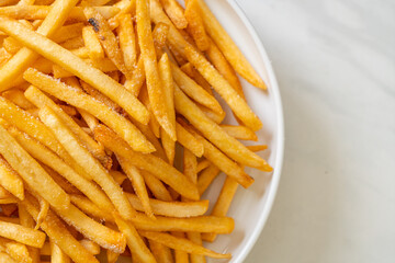 French fries with sour cream and ketchup