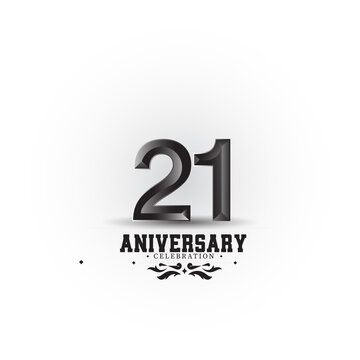 21 Year Anniversary celebration Vector Template Design Illustration