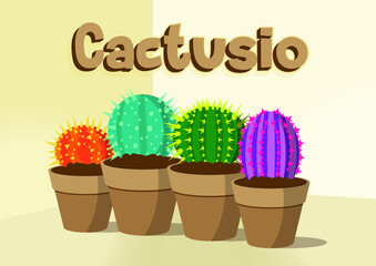 Cactus plant in vector