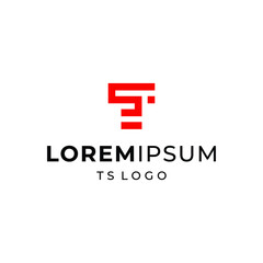 Fototapeta premium letter TS logo vector modern simple abstract combination concepts