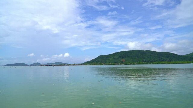 bay view with blue sky in Songkla Thailand
