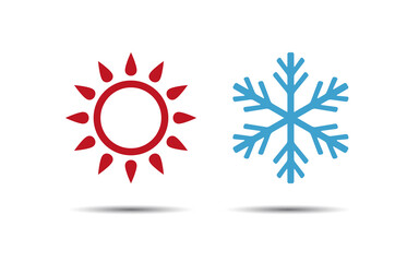 Hot and Cold Temperature Icon