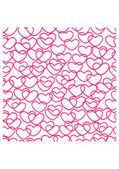 Seamless pattern with colorful hearts. Vintage style. Vector illustration