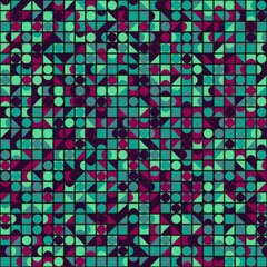 Abstract Geometric Pattern generative computational art illustration