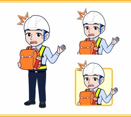 工事現場にいる誘導員