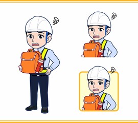 工事現場にいる誘導員