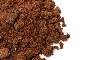 brown sugar on white background