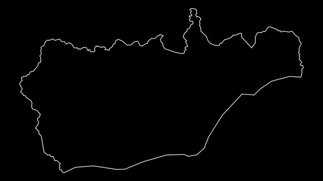 Viqueque East Timor municipality map outline animation