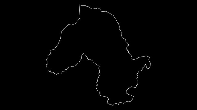 Bobonaro East Timor municipality map outline animation