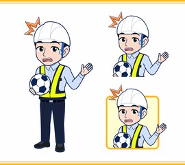 工事現場にいる誘導員