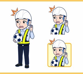 工事現場にいる誘導員