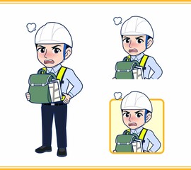 工事現場にいる誘導員