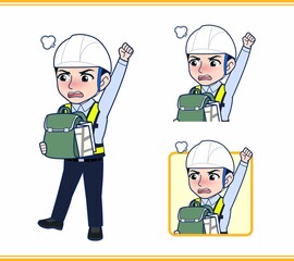 工事現場にいる誘導員