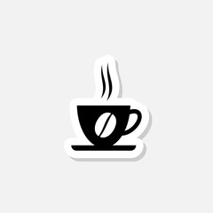 Coffee cup sticker icon