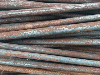 close up of rusty metal bars