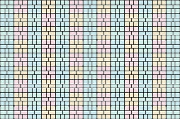 80s yellow, green ,blue Game Console Brick Wall Seamless Pattern.Old video game. retro style Background.3D Render illustration.pastel color Tone. Cute color.