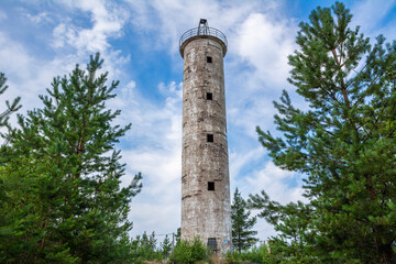 View of The Harrinniemi lighthouse, Kokkola, Finland