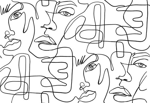 Single Line Face Images – Browse 38,690 Stock Photos, Vectors, and Video |  Adobe Stock