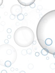 bubble white with Grey background
