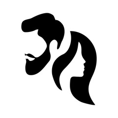 Male female hair salon vector illustration