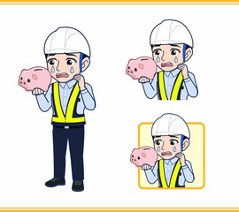 工事現場にいる誘導員