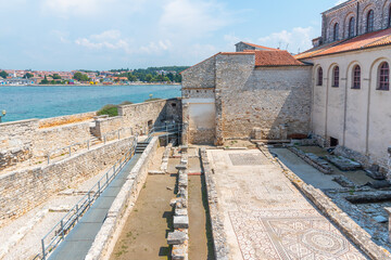 Mosaics at the episcopal basilica in Porec, Croatia
