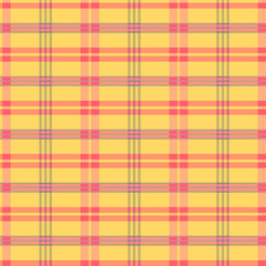 Japanese Colorful Plaid Vector Seamless Pattern